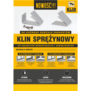 Klin sprężynowy do parapetów F2 bez otworów 100szt