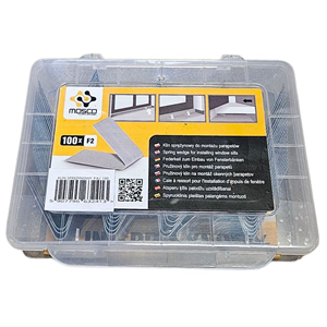 Klin sprężynowy do parapetów F2 bez otworów 100szt