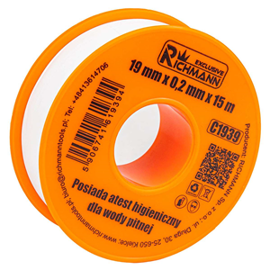 CC Taśma teflonowa z atestem higien. 19x0,2mm 15m