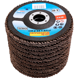 CC Tarcza listkowa wypukła 125mm P100 korund