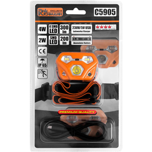 CC Lampka czołowa CREE LED 4W 2W LED IP65 300lm