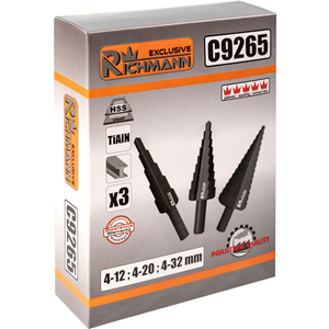 CC Zestaw wierteł stopniowanych (3szt)