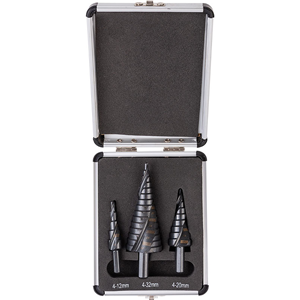 CC Zestaw wierteł stopniowanych spiralnych (3szt)