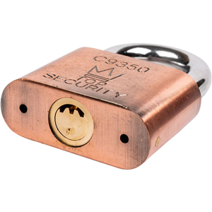 CC Komplet 3 kłódek niklowanych 50mm na 1 kluczyk