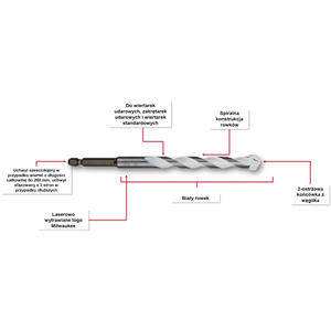 MO Wiertło uniwersalne HEX 8x60/120mm