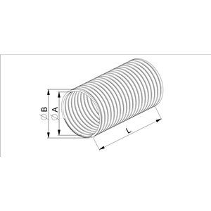 AW Aluminiowa rura elastyczna typu FLEKS fi100