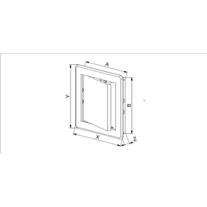 AW Drzwiczki rew. plast. 45x45 DT17 z zamkiem
