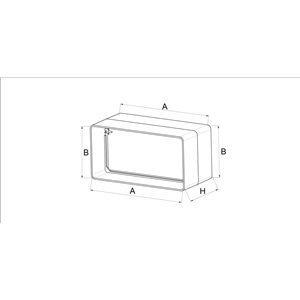 AW Łącznik kanału płas.z zaworem zwrotnym (60x204)