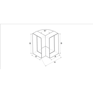 AW Kolano pionowe płaskie    (60x204)