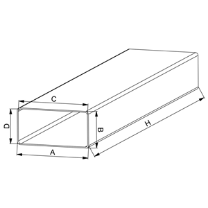 AW Kanał płaski (55x110) 1,0 mb.