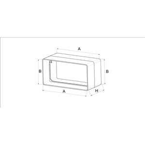 AW Łącznik kanału płaskiego (55x110)