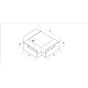 AW Trójnik poziomy płaski (75x150)