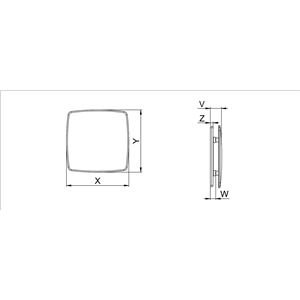 AW Panel NEA do ramki i korpusu 125mm biały