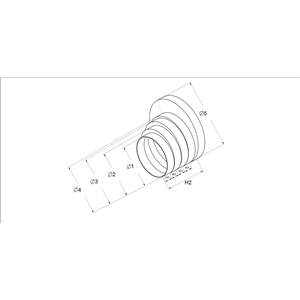 AW Redukcja kanałów okrągłych - wielostopniowa