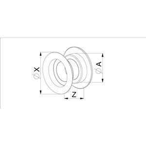 AW Osłona went.do drzwi fi55 biała  T14