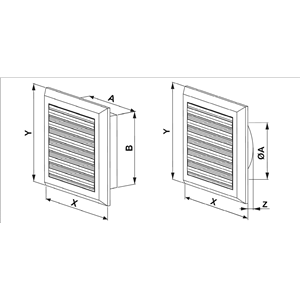 AW Osłona went. 14x14 TŻRS. fi100 PLUS T38