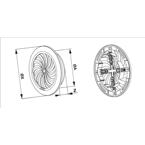 AW Osłona wentylacji fi315 TOŻS.biały T87