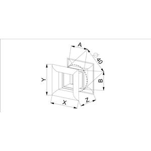 AW Osłona went. drzwiowa 45x45 MS srebrna