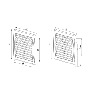 AW Osłona went. "LUNA" TUSŻ 14x14 fi100 TL10