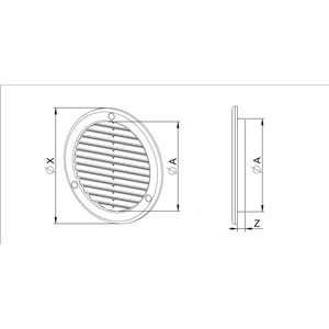 AW Osłona went. fi100 TUOS. brąz