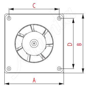 AW Wentylator wyciąg.WA150WP E0007848W