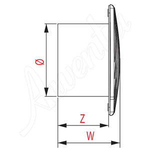 AW Wentylator wyciag. WABIS WAB100T