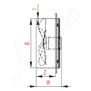 AW Wentylator osiowy WOC_320  E0007848W