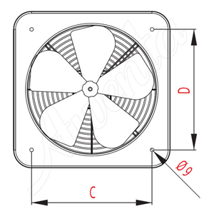 AW Wentylator osiowy WOC_320  E0007848W